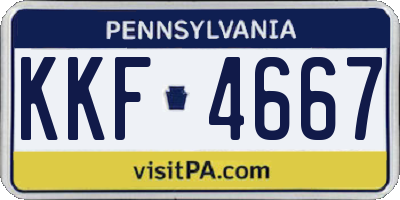 PA license plate KKF4667