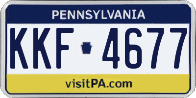 PA license plate KKF4677