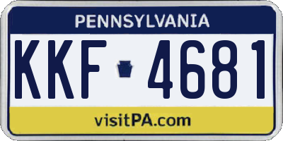 PA license plate KKF4681