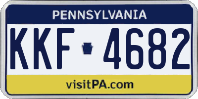 PA license plate KKF4682