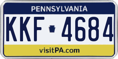 PA license plate KKF4684