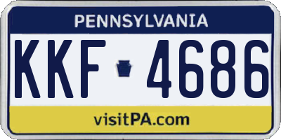 PA license plate KKF4686