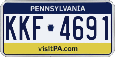 PA license plate KKF4691