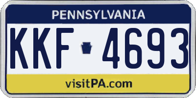 PA license plate KKF4693