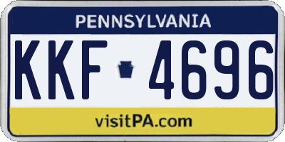 PA license plate KKF4696