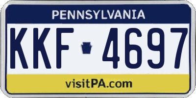 PA license plate KKF4697