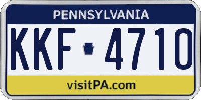 PA license plate KKF4710