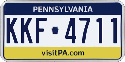 PA license plate KKF4711