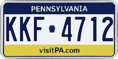 PA license plate KKF4712