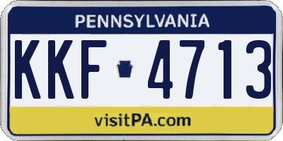PA license plate KKF4713