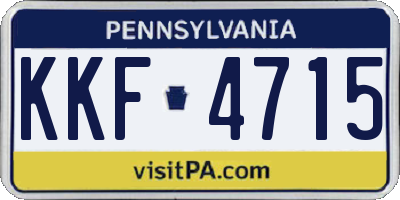 PA license plate KKF4715