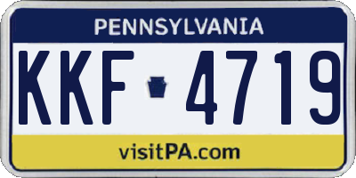 PA license plate KKF4719
