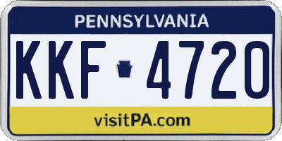 PA license plate KKF4720