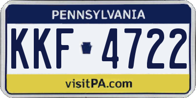 PA license plate KKF4722