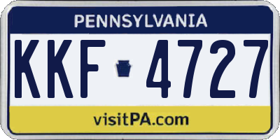 PA license plate KKF4727