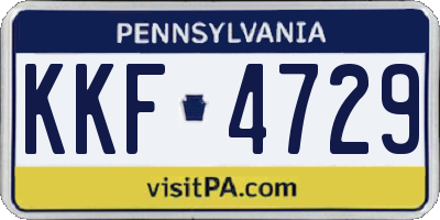 PA license plate KKF4729