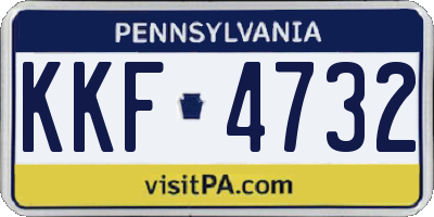 PA license plate KKF4732
