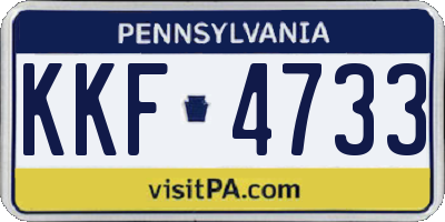 PA license plate KKF4733