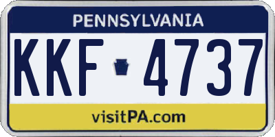 PA license plate KKF4737
