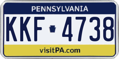 PA license plate KKF4738