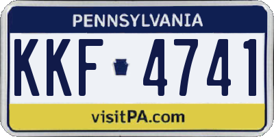 PA license plate KKF4741