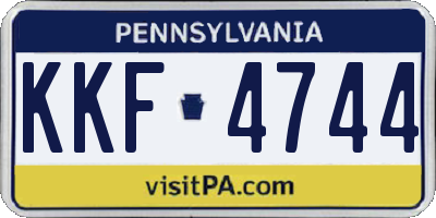 PA license plate KKF4744