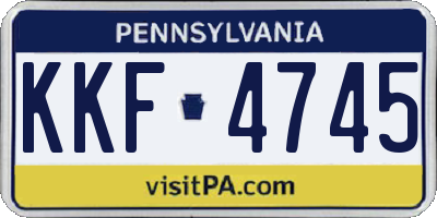 PA license plate KKF4745
