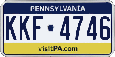 PA license plate KKF4746