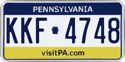 PA license plate KKF4748