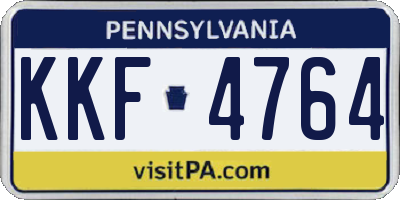 PA license plate KKF4764