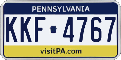 PA license plate KKF4767