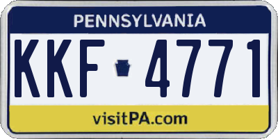 PA license plate KKF4771