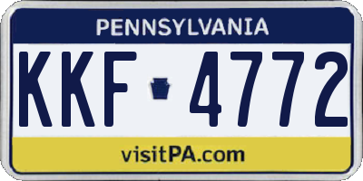 PA license plate KKF4772