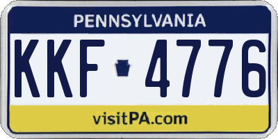 PA license plate KKF4776