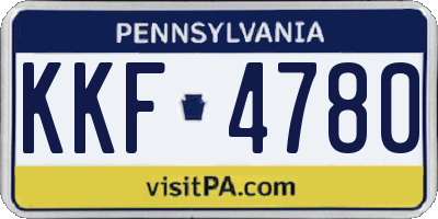 PA license plate KKF4780
