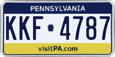 PA license plate KKF4787