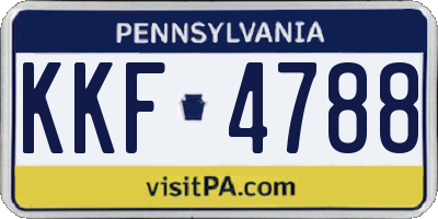 PA license plate KKF4788
