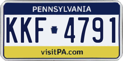 PA license plate KKF4791