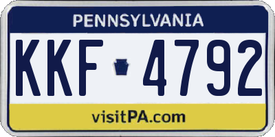 PA license plate KKF4792