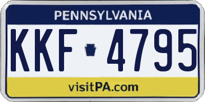 PA license plate KKF4795