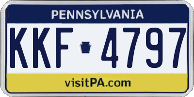 PA license plate KKF4797