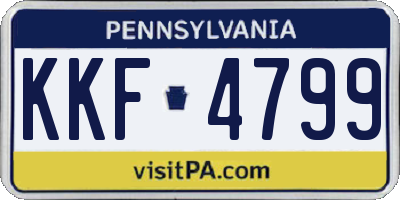 PA license plate KKF4799