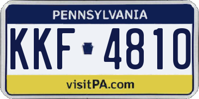 PA license plate KKF4810