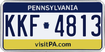 PA license plate KKF4813
