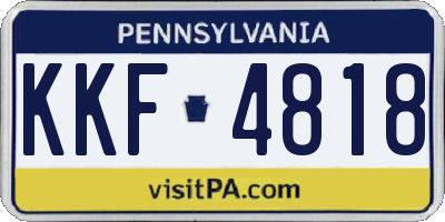 PA license plate KKF4818