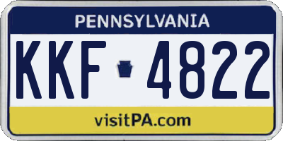 PA license plate KKF4822