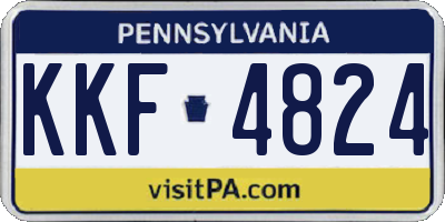 PA license plate KKF4824