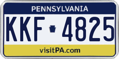 PA license plate KKF4825