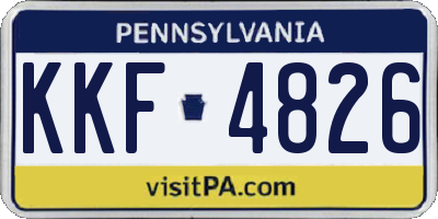 PA license plate KKF4826