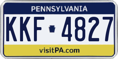 PA license plate KKF4827
